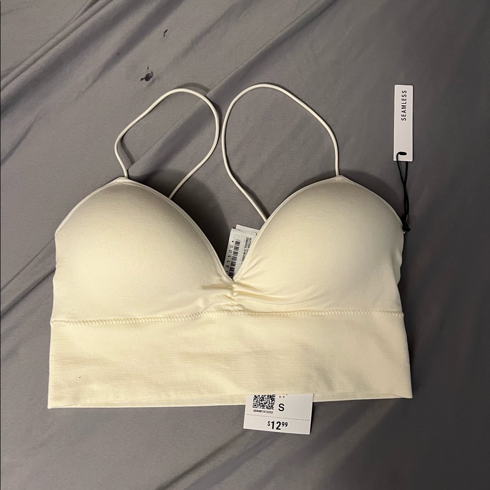 Cute F21 Cream Seamless Bra